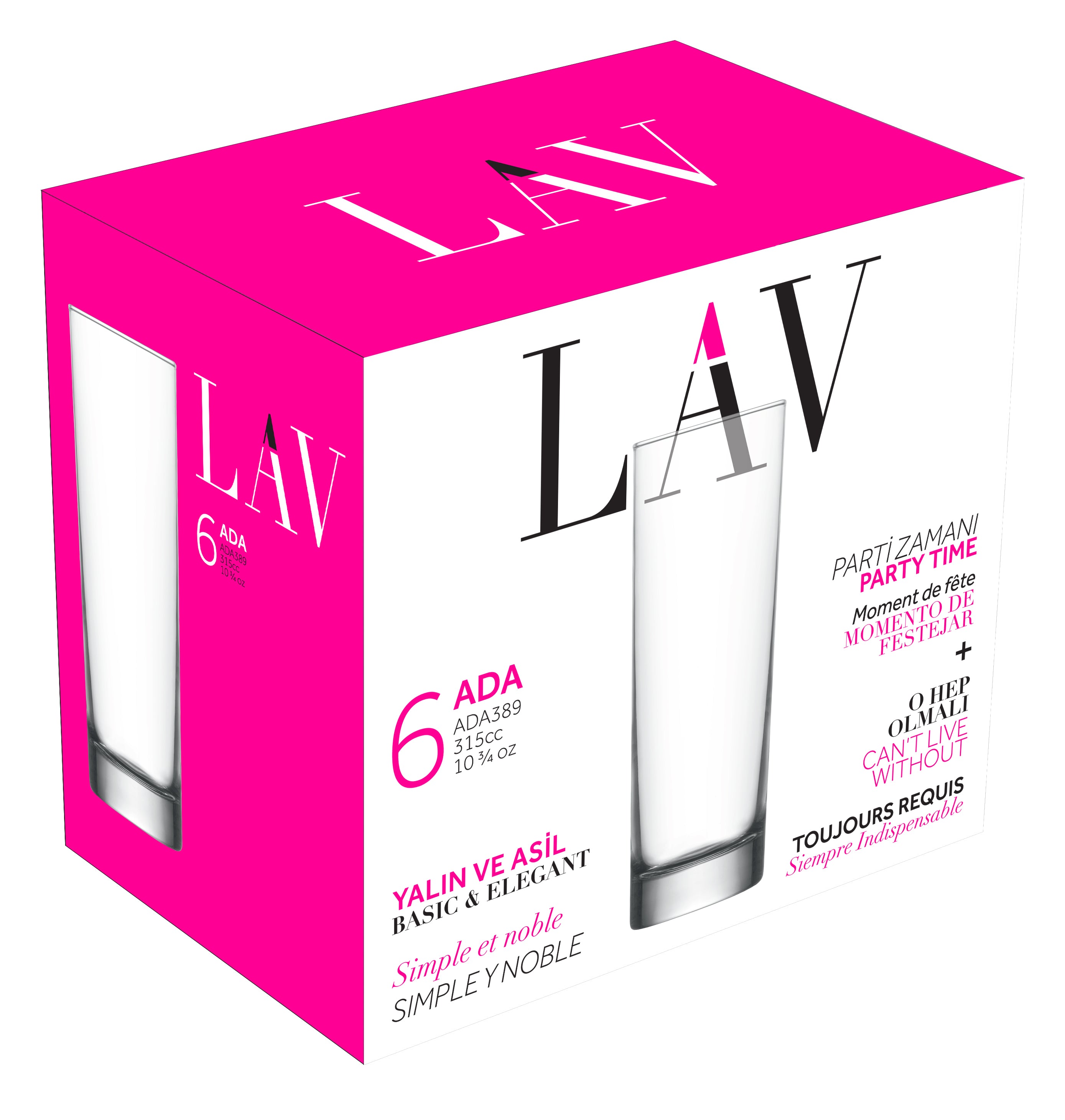 Ada Cam Meşrubat Bardağı