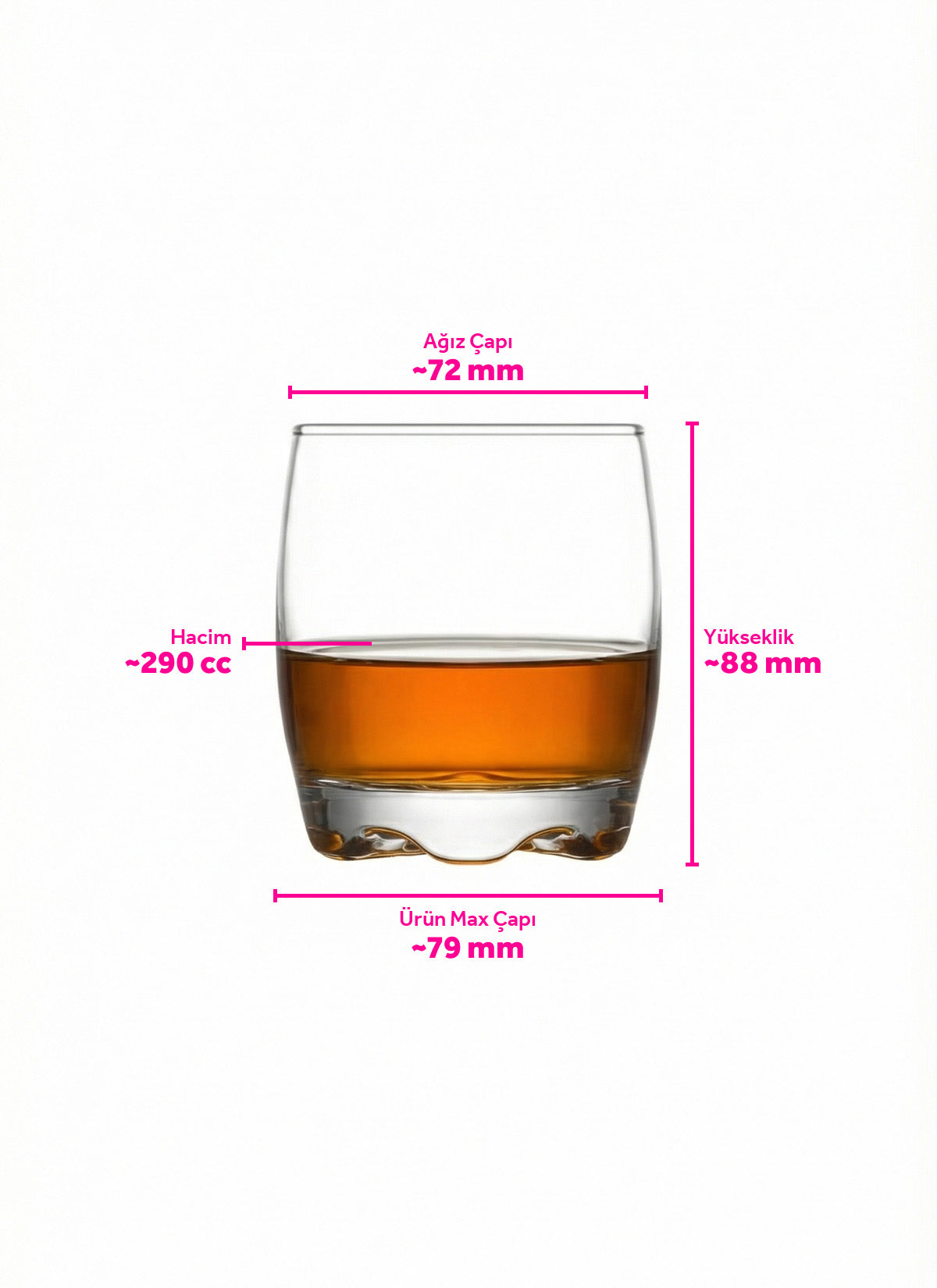 Adora Cam Viski Bardağı