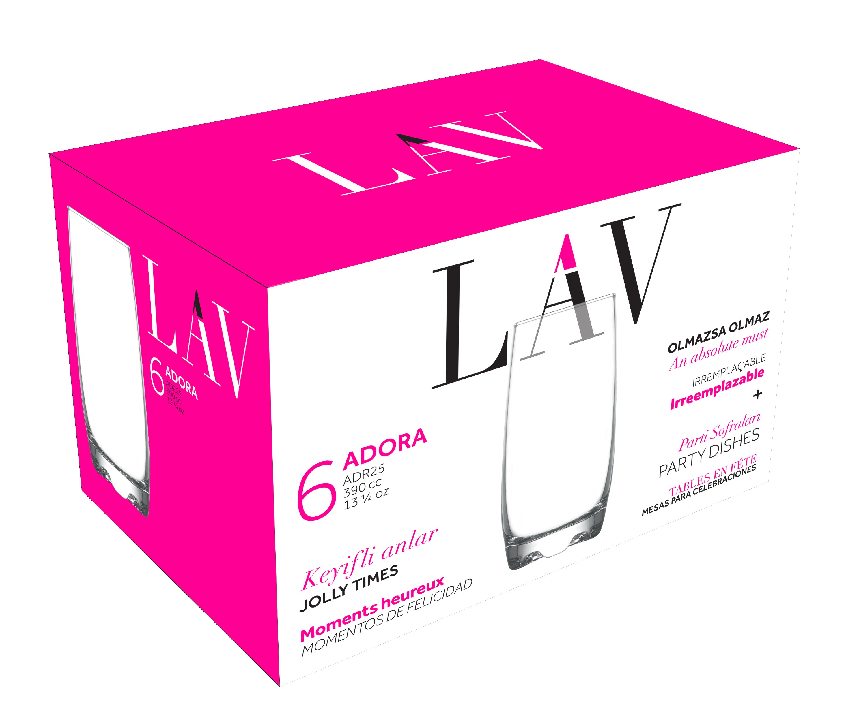 Adora Cam Meşrubat Bardağı