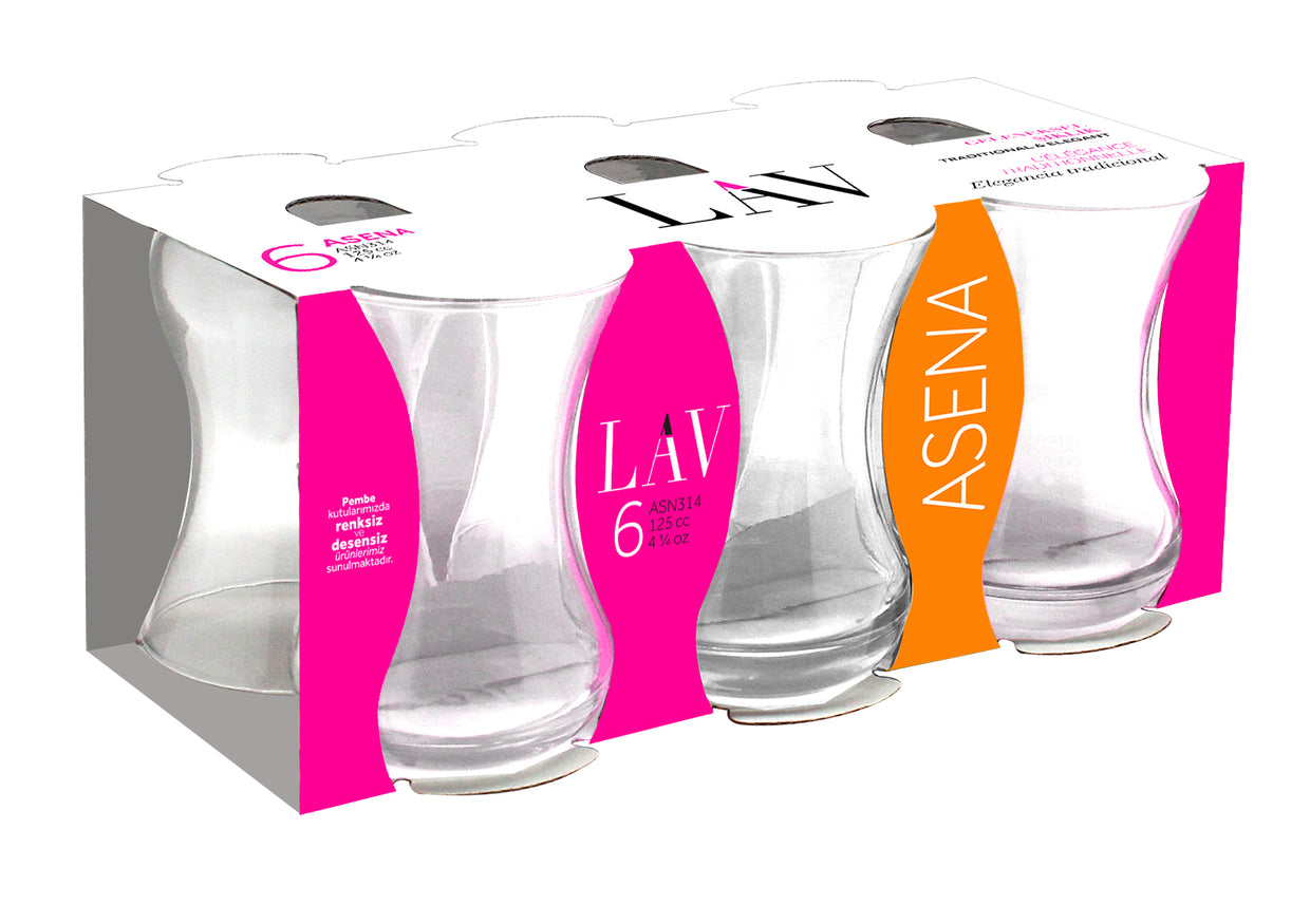 Asena Cam Çay Bardağı