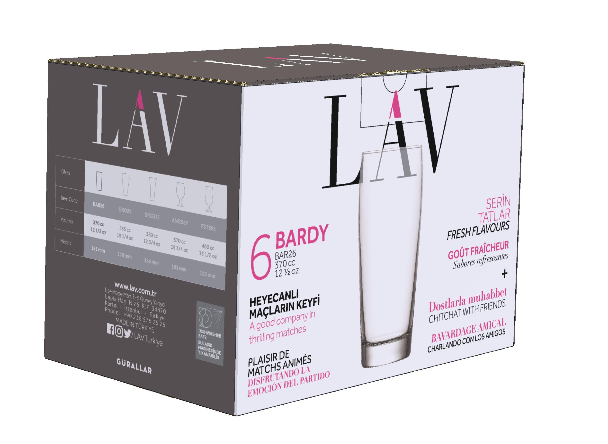 Bardy Cam Bira Bardağı