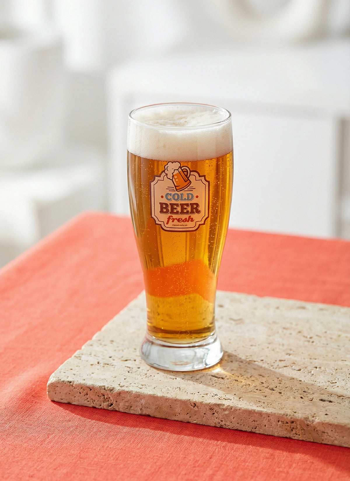 Retro Cam Bira Bardağı