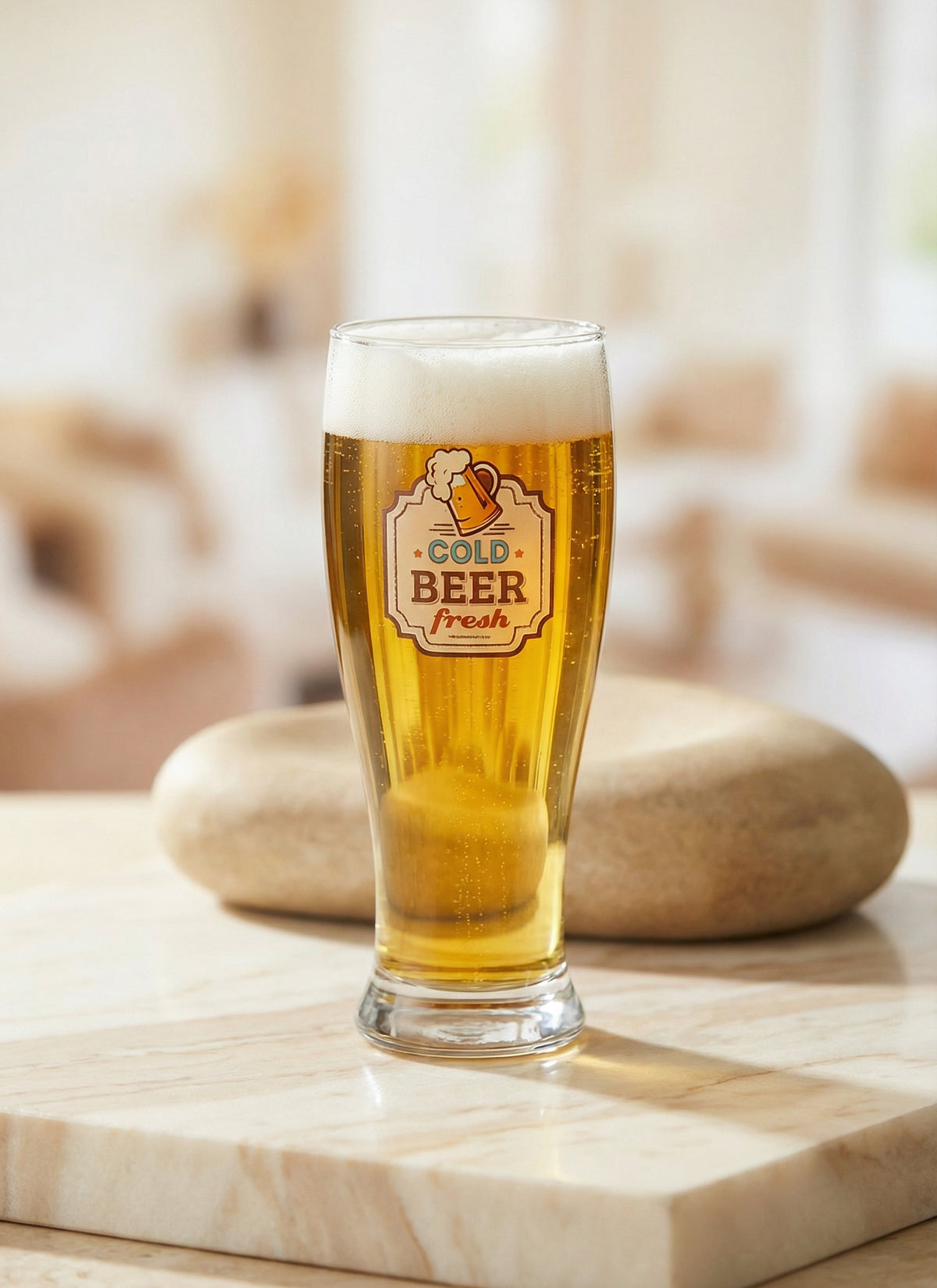 Retro Cam Bira Bardağı