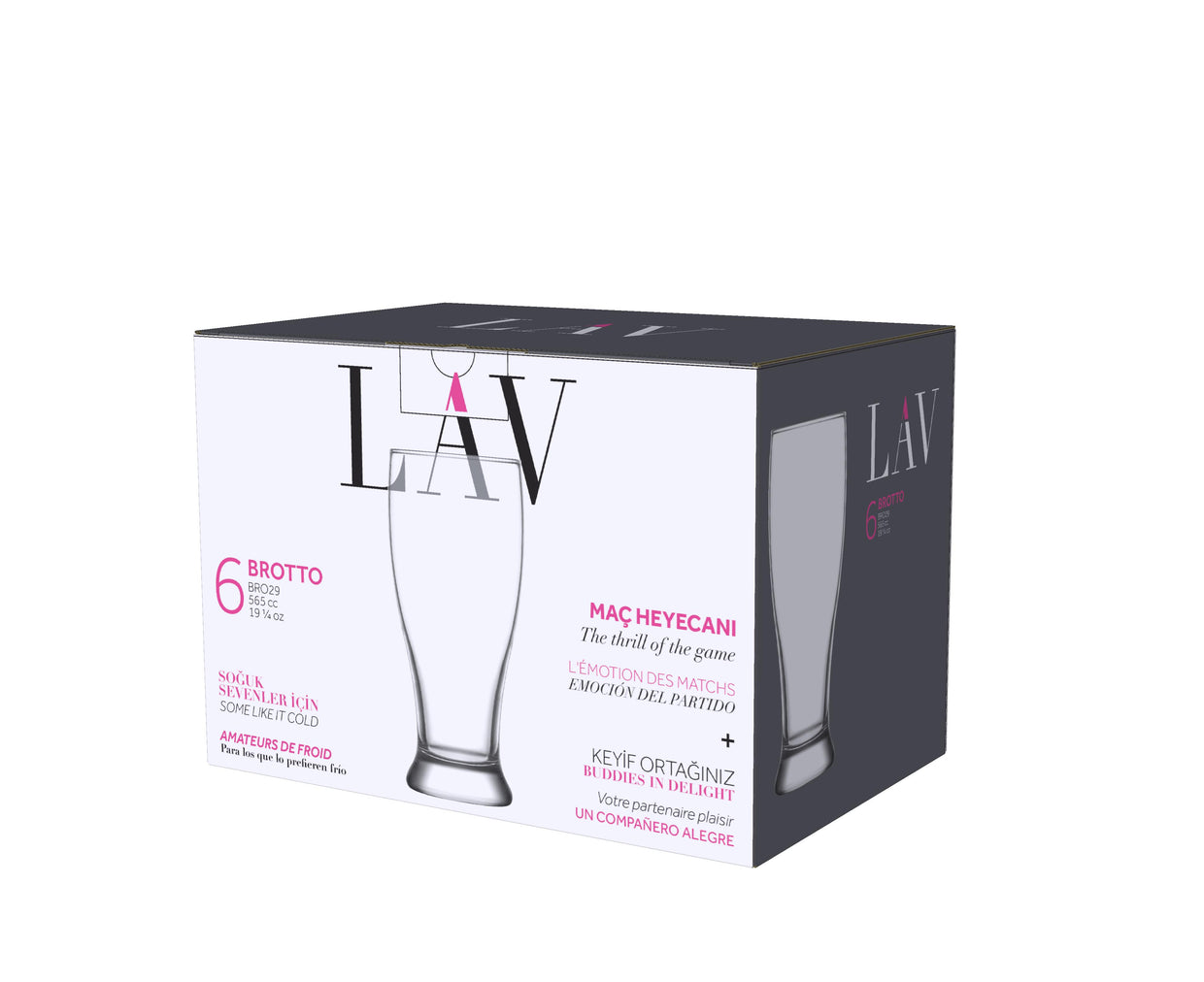 Brotto Cam Bira Bardağı