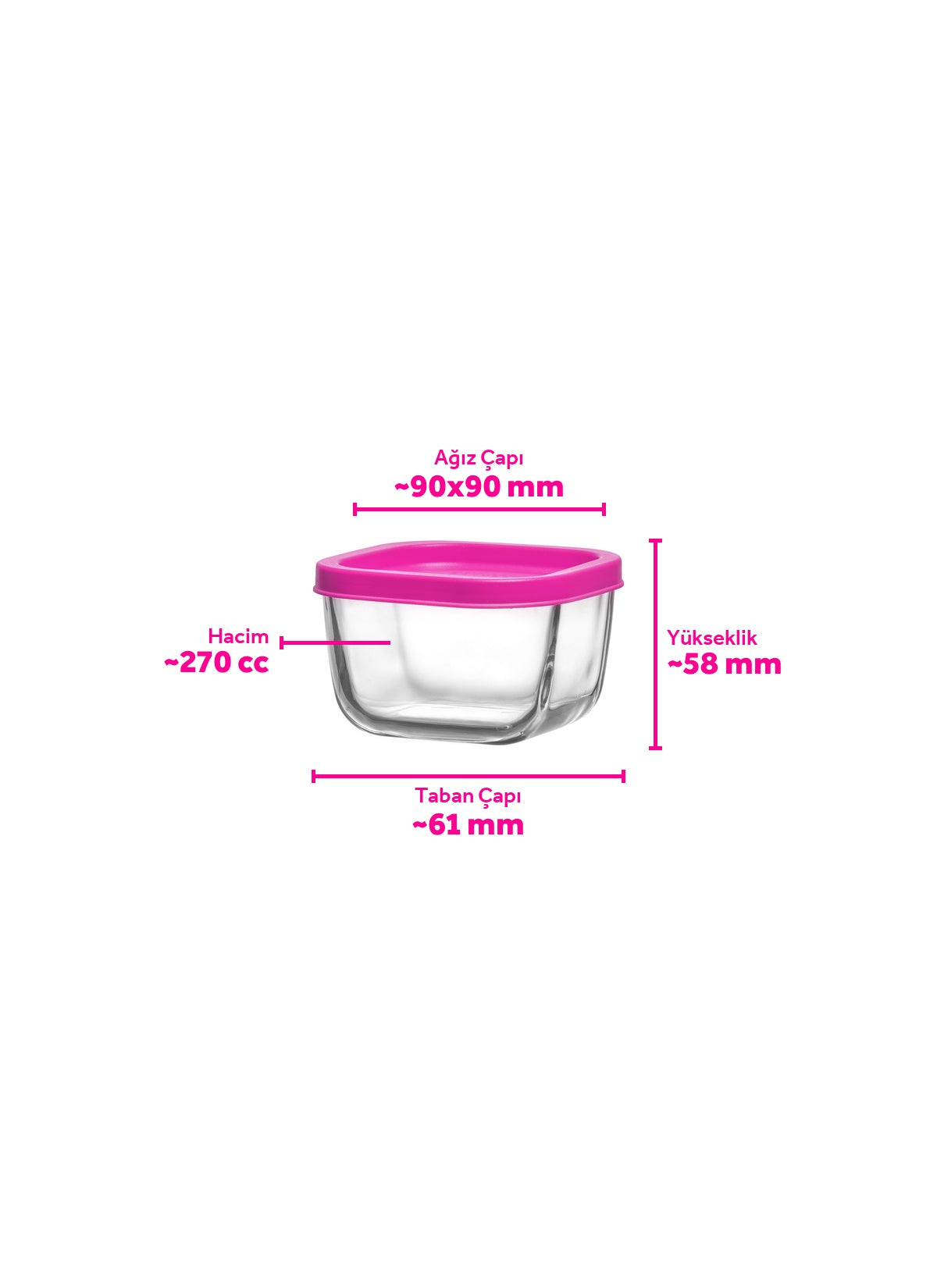 Cube Cam Saklama Kabı