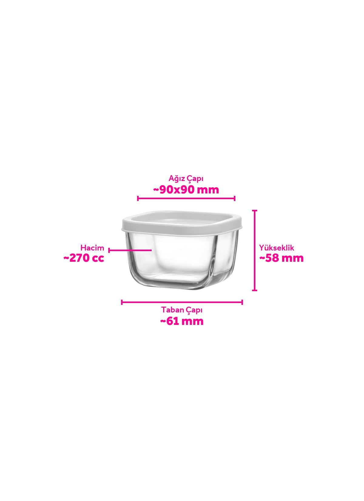 Cube Cam Saklama Kabı