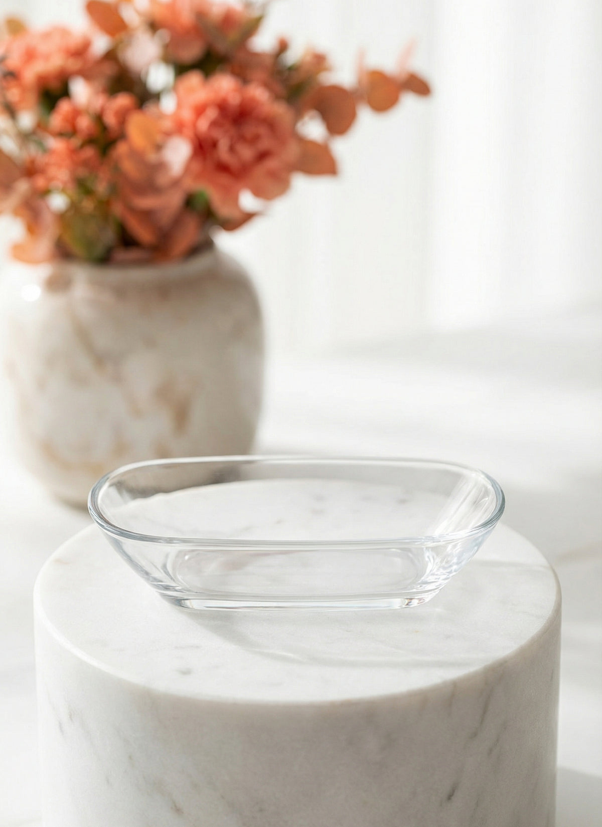 Defne Cam Servis Tabağı