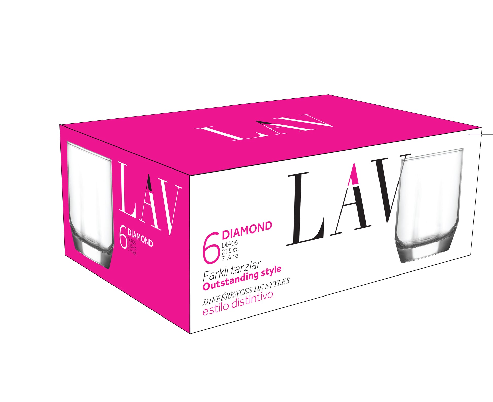 Diamond Cam Su Bardağı