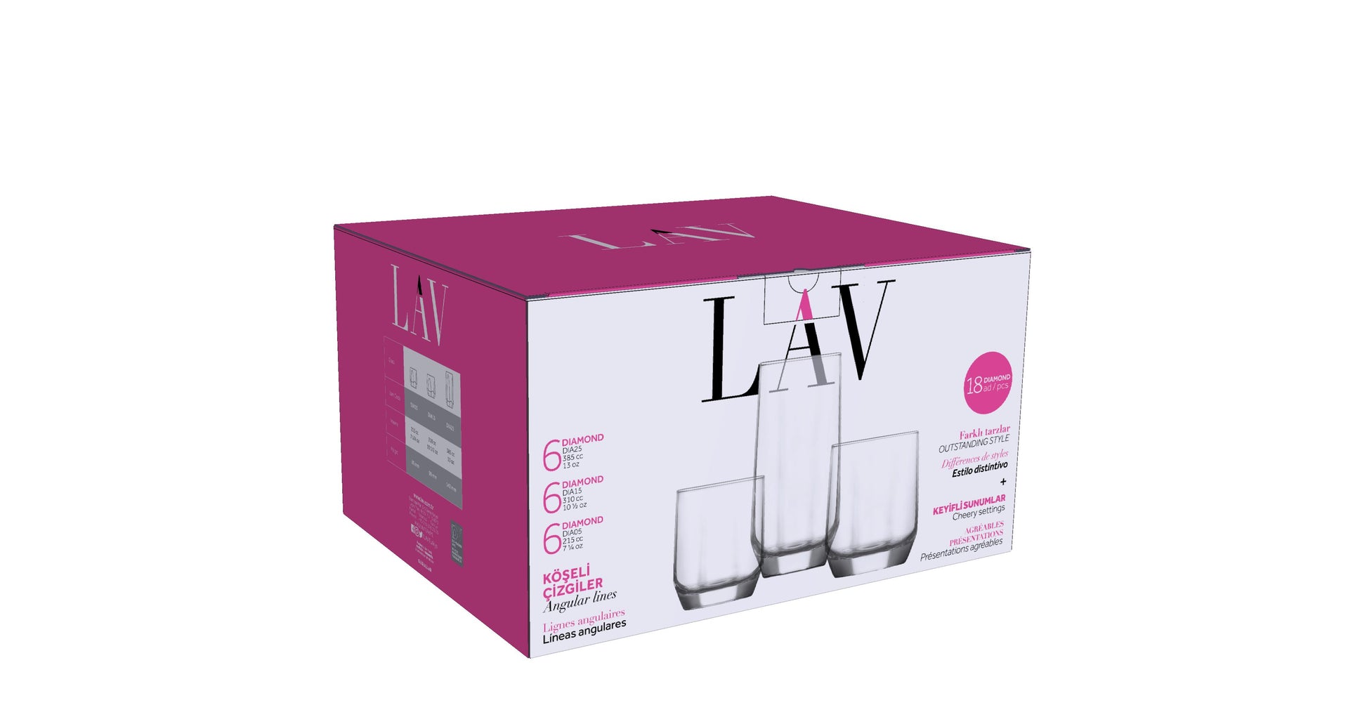 Diamond Cam Bardak Seti