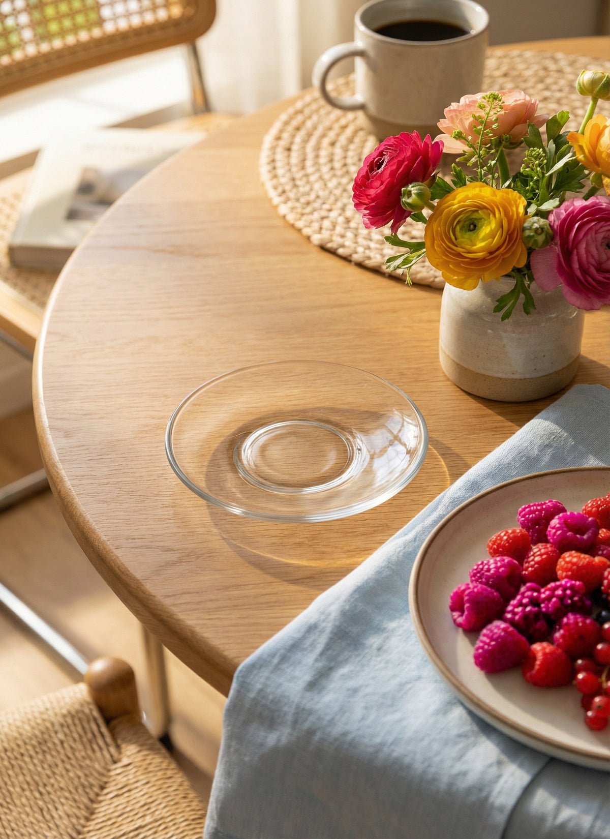 Demet Cam Çay Tabağı