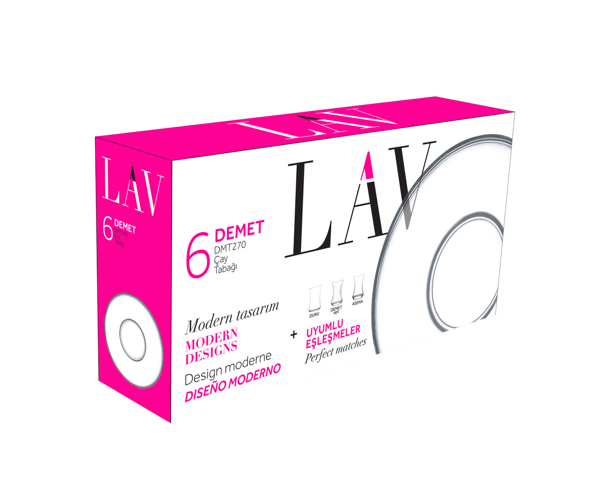 Demet Cam Çay Tabağı