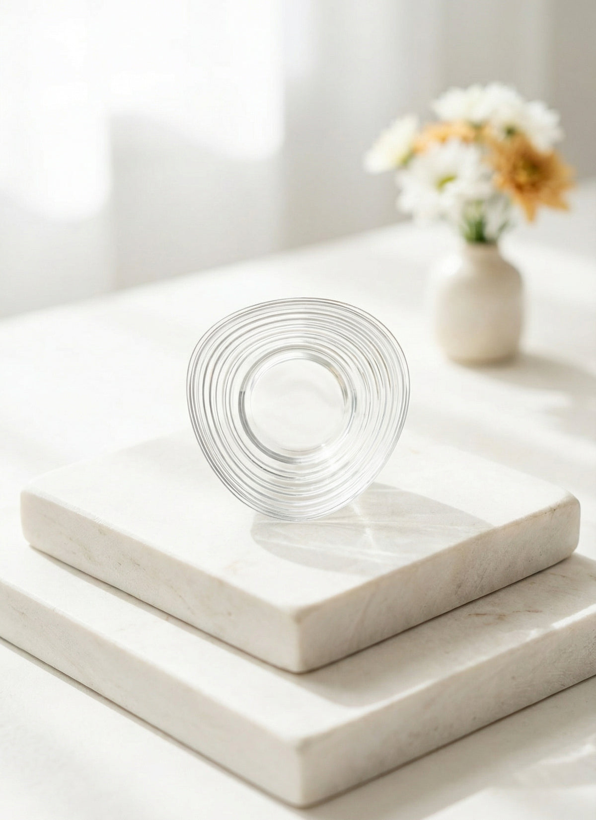 Derin Cam Çay Tabağı