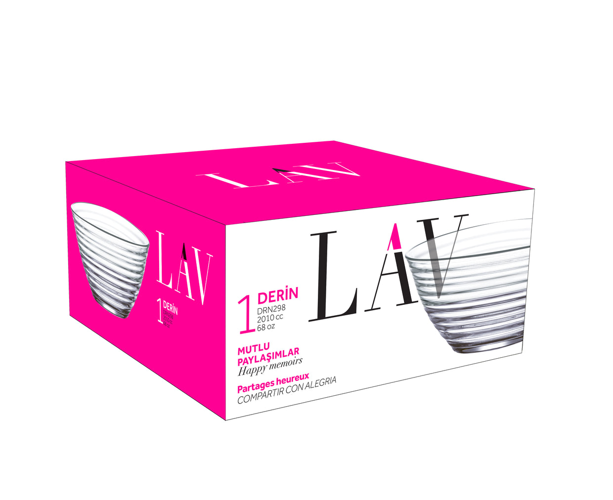 Derin Cam Salata Kasesi