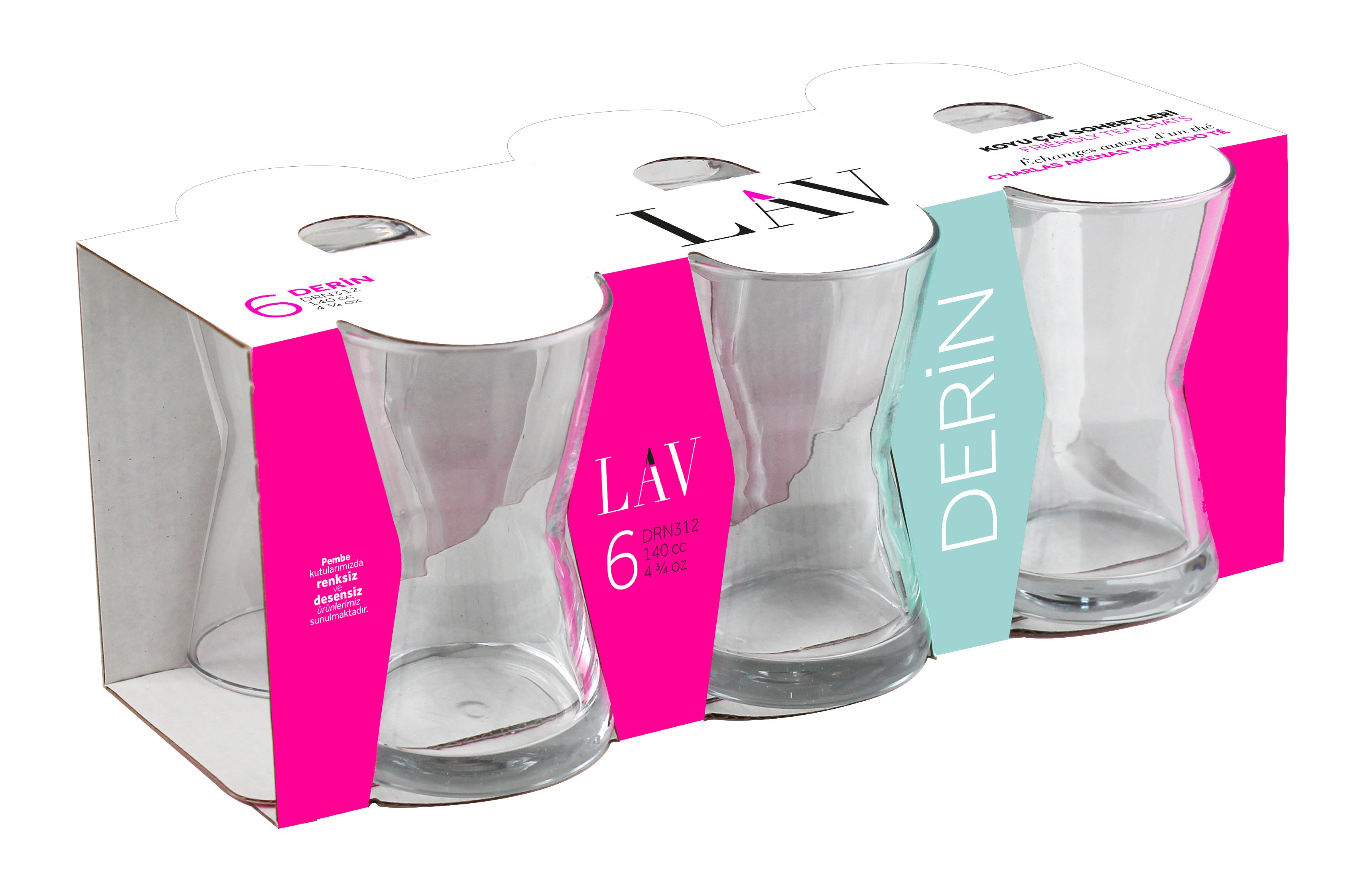 Derin Cam Çay Bardağı