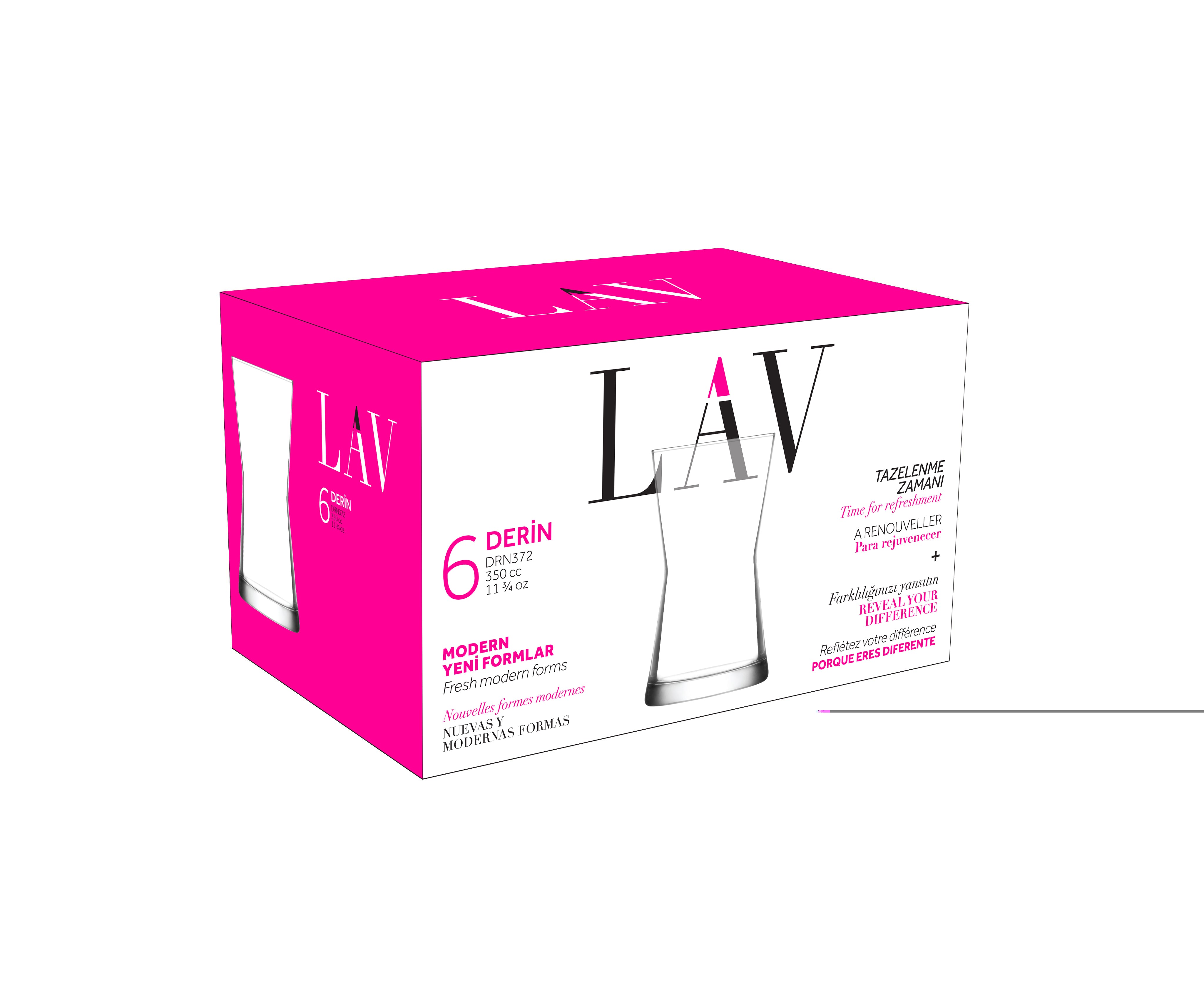 Derin Cam Meşrubat Bardağı