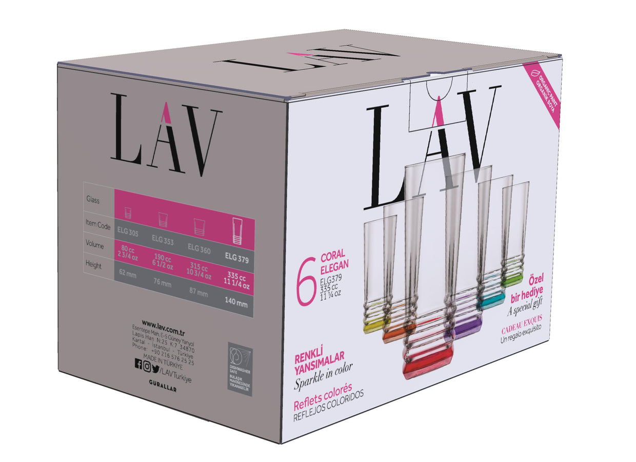 Elegan Cam Meşrubat Bardağı