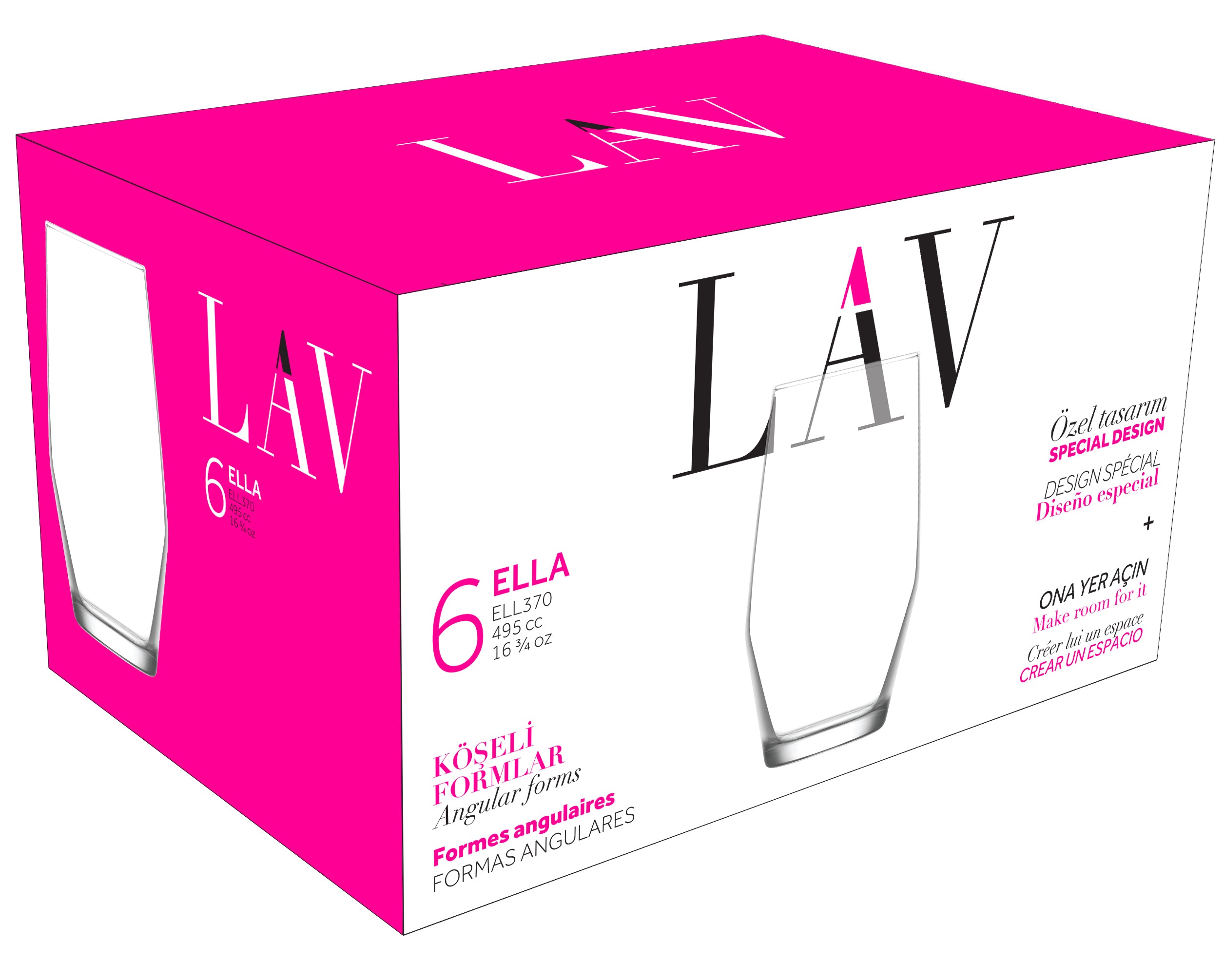 Ella Cam Meşrubat Bardağı