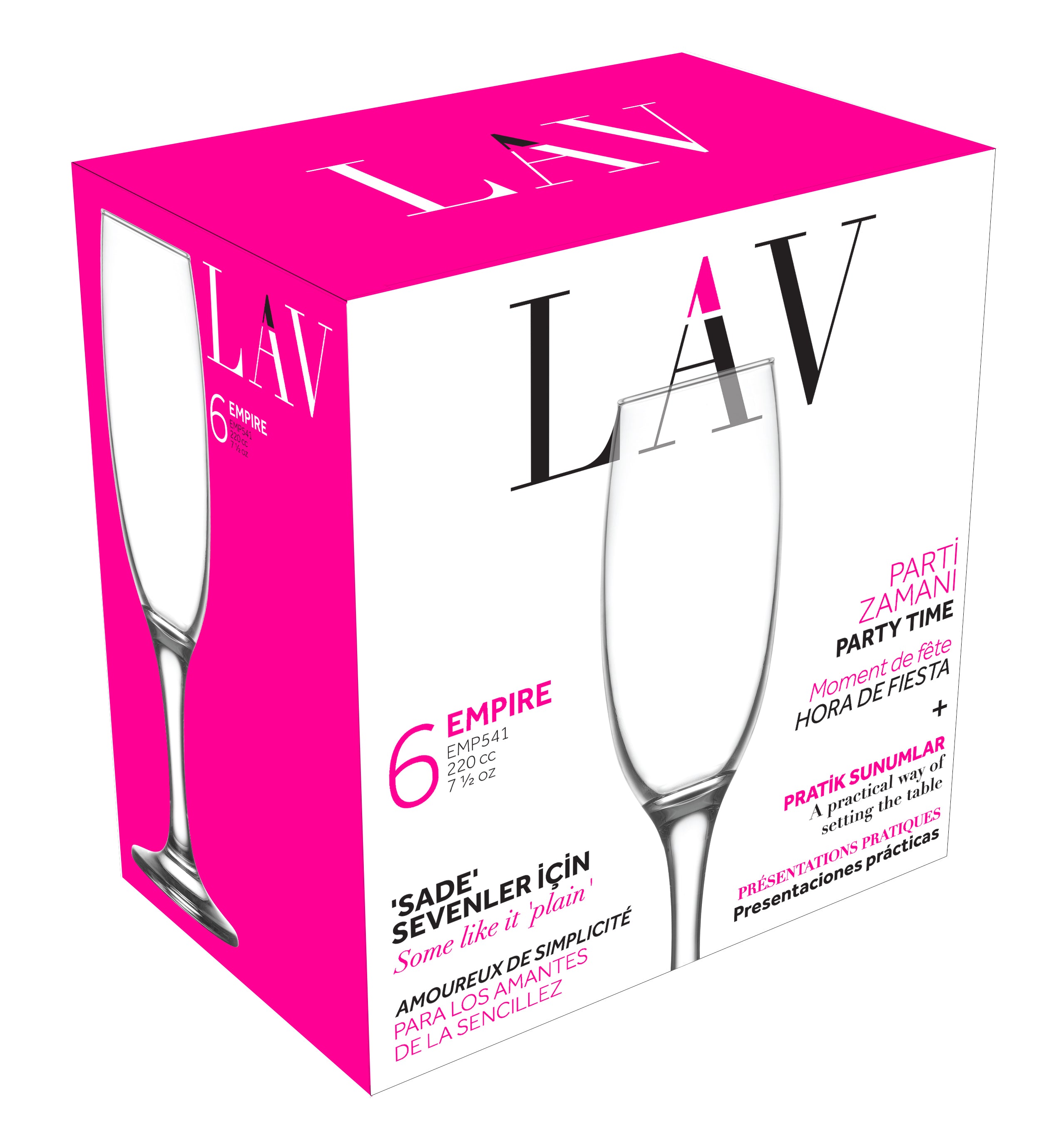 Empire Cam Şampanya Kadehi