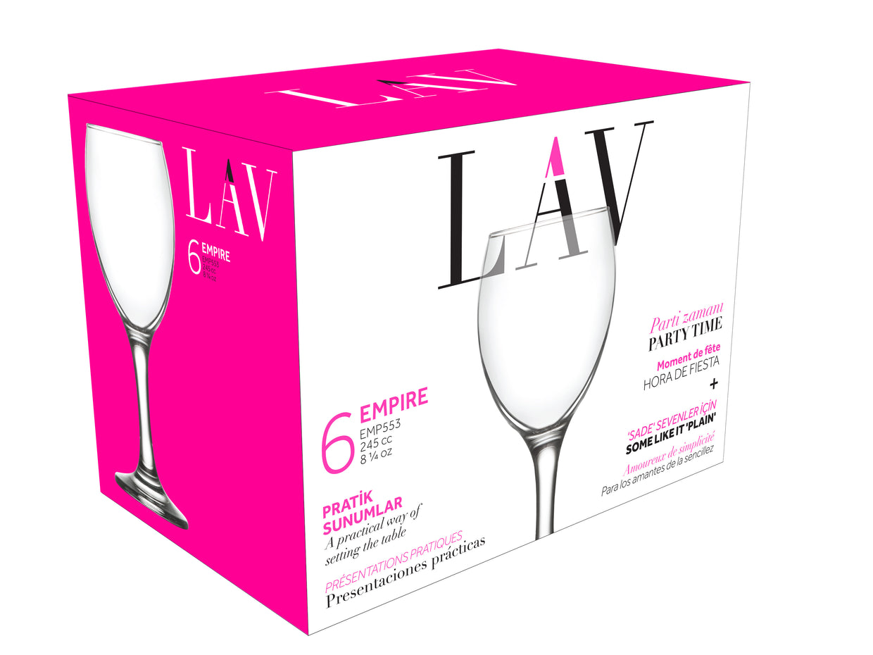 Empire Cam Kırmızı Şarap Kadehi