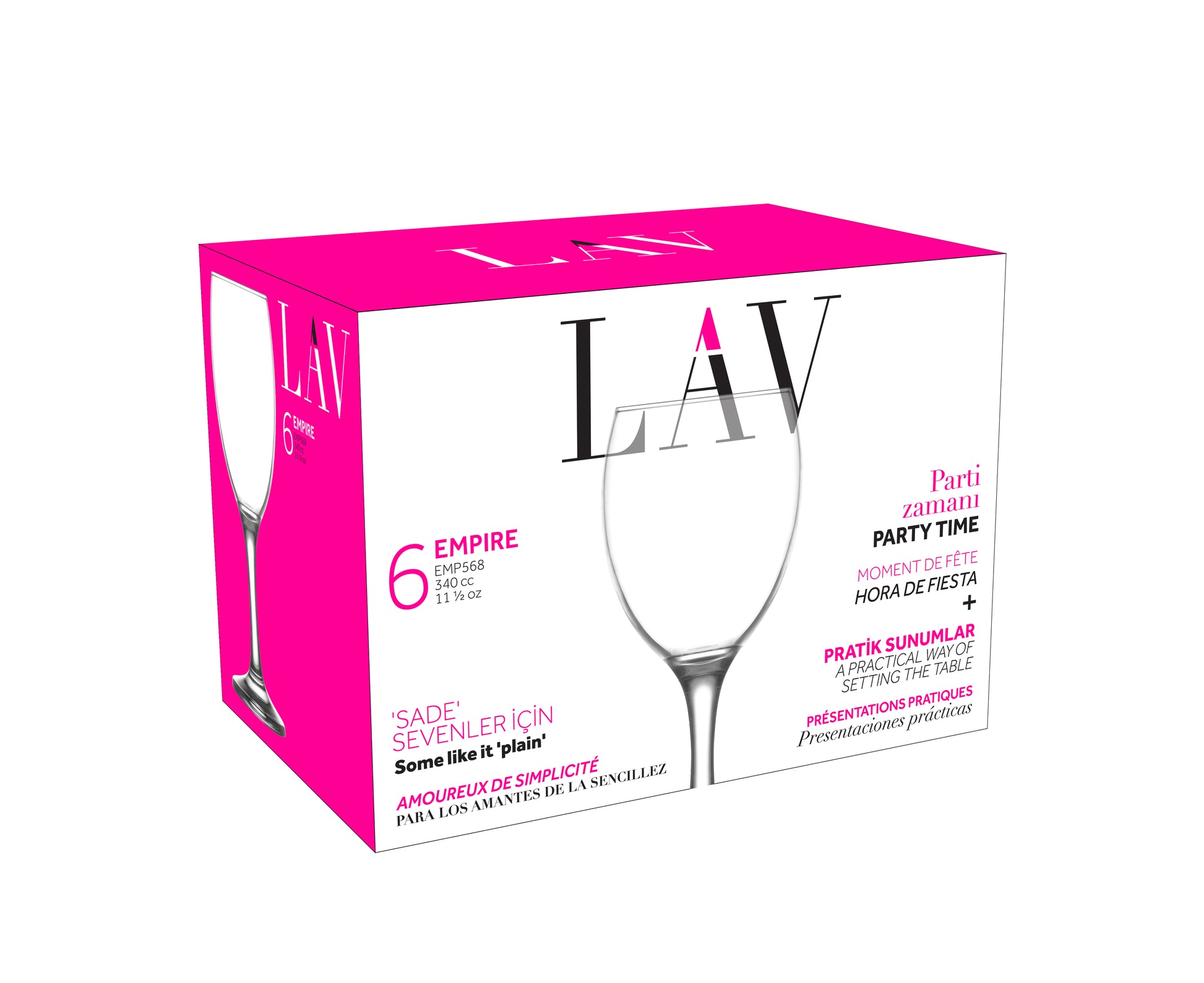 Empire Cam Kırmızı Şarap Kadehi