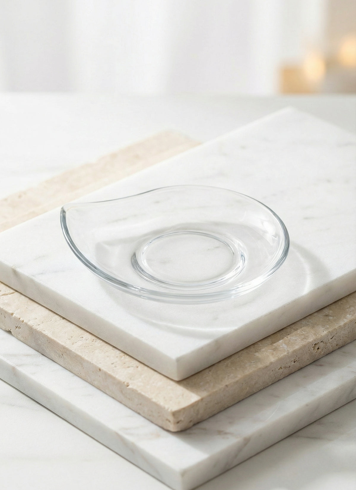 Eva Cam Çay Tabağı