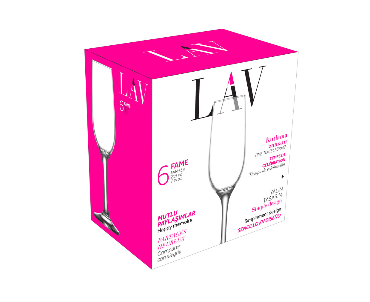 Fame Cam Şampanya Kadehi