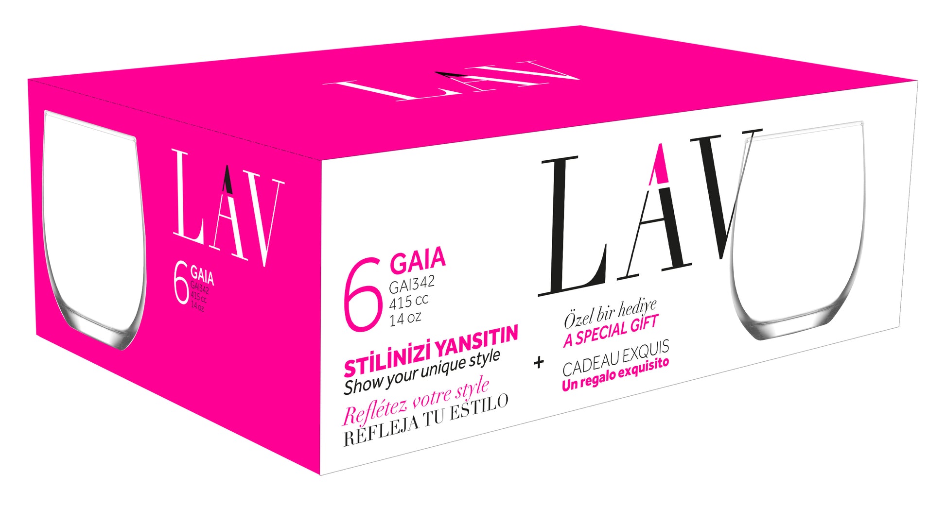 Gaia Cam Viski Bardağı