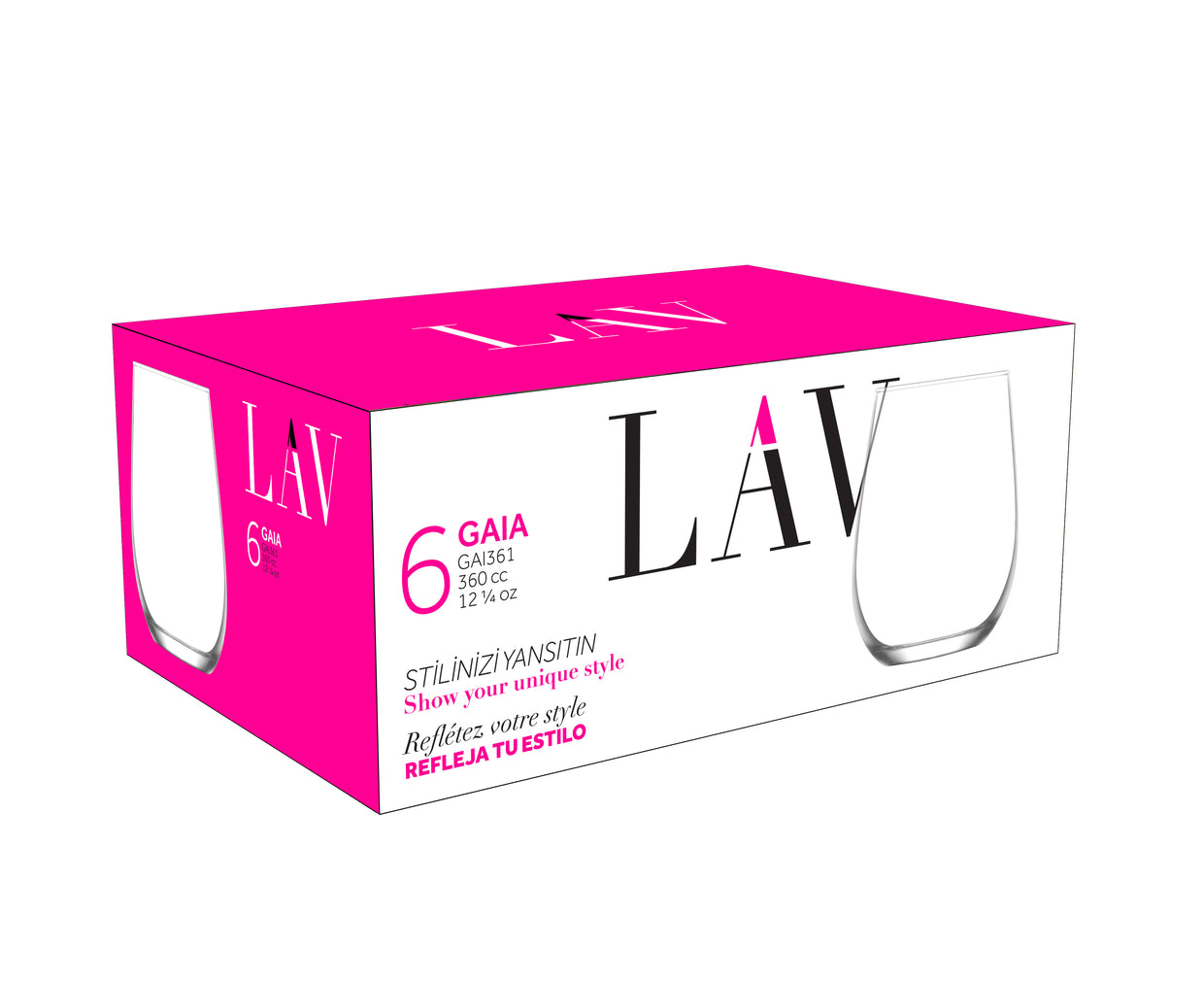 Gaia Cam Beyaz Şarap Kadehi