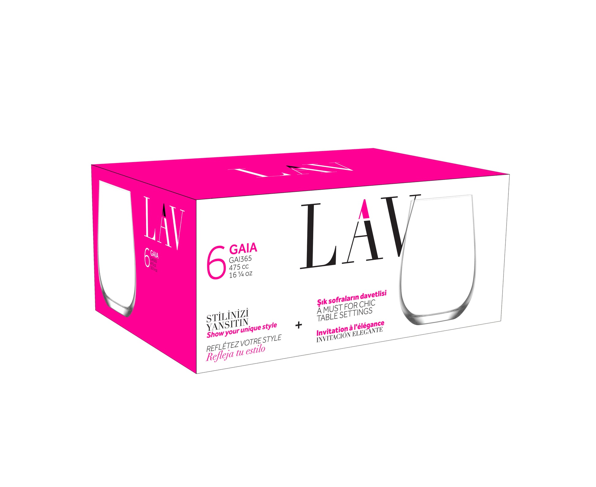 Gaia Cam Kırmızı Şarap Kadehi