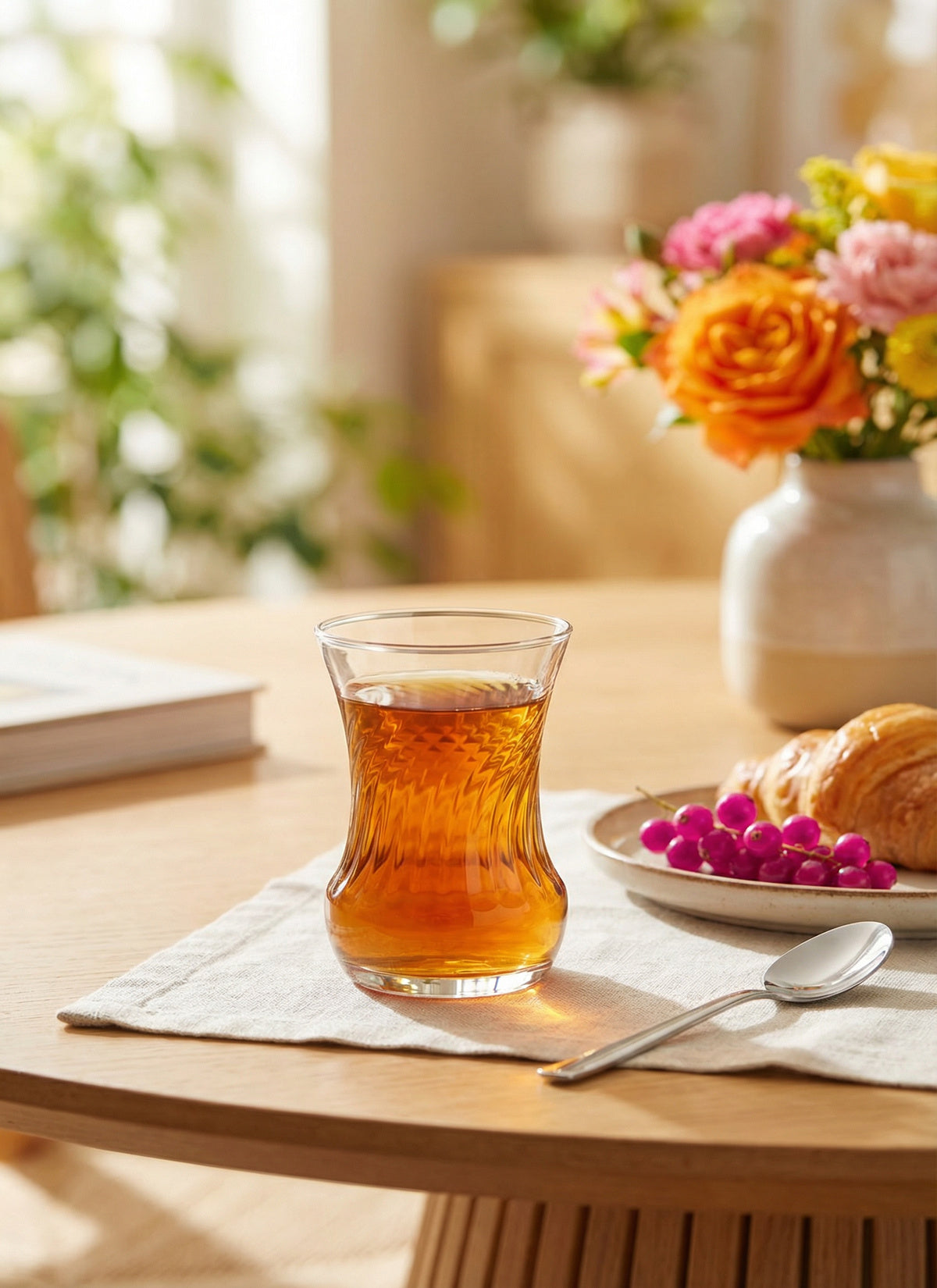 İnci Cam Çay Bardağı