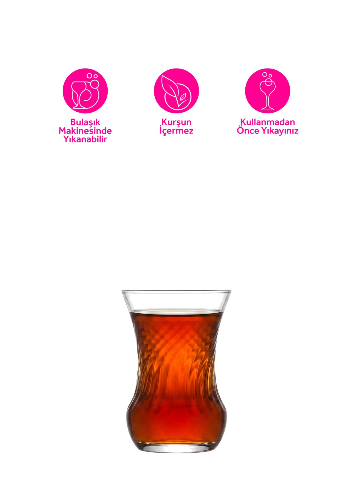 İnci Cam Çay Bardağı