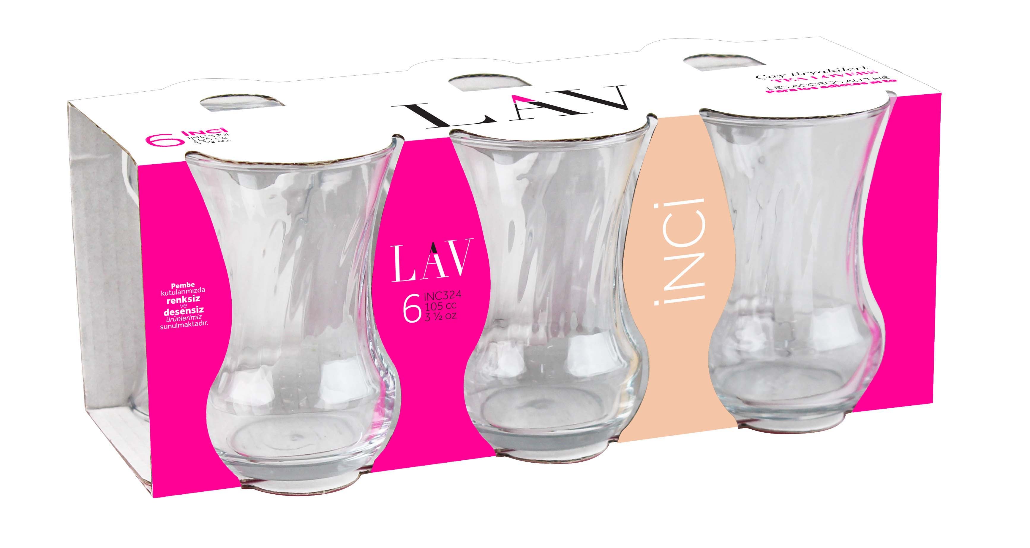 İnci Cam Çay Bardağı