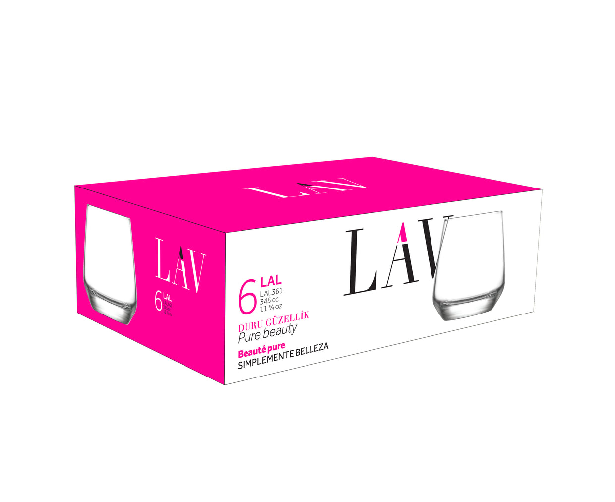 Lal Cam Viski Bardağı