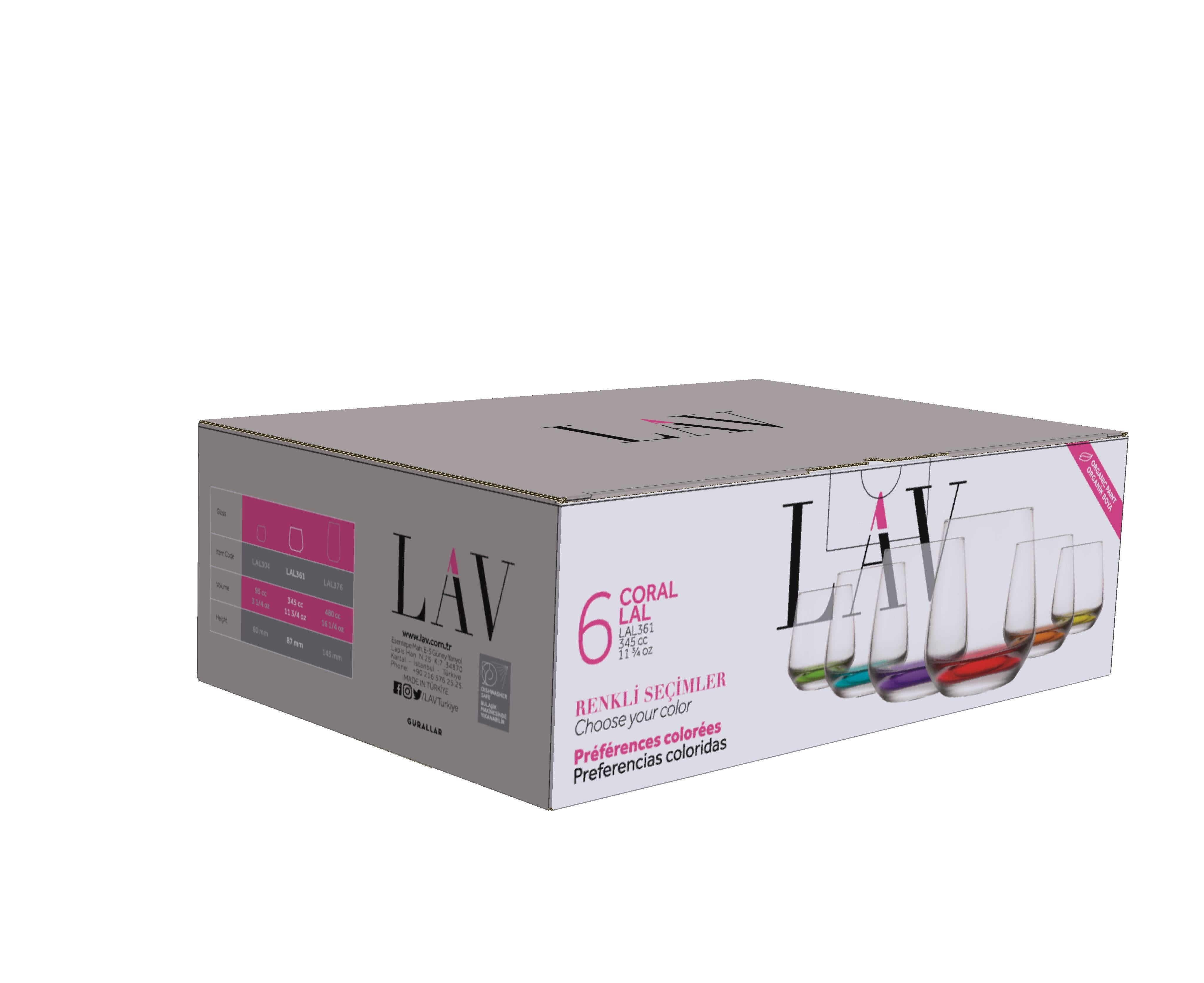 Lal Cam Su Bardağı