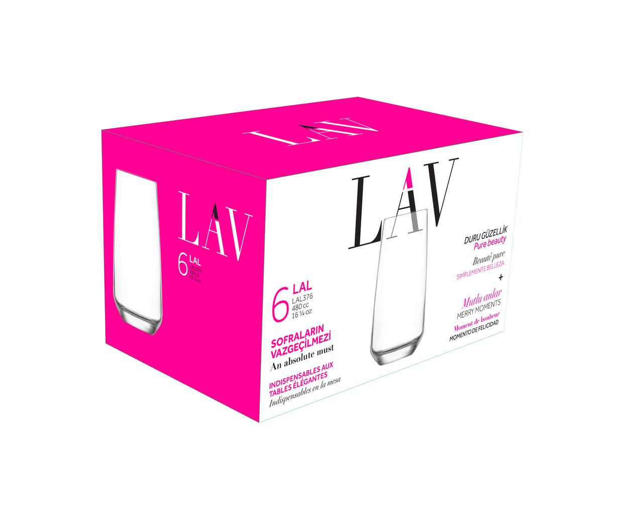 Lal Cam Meşrubat Bardağı