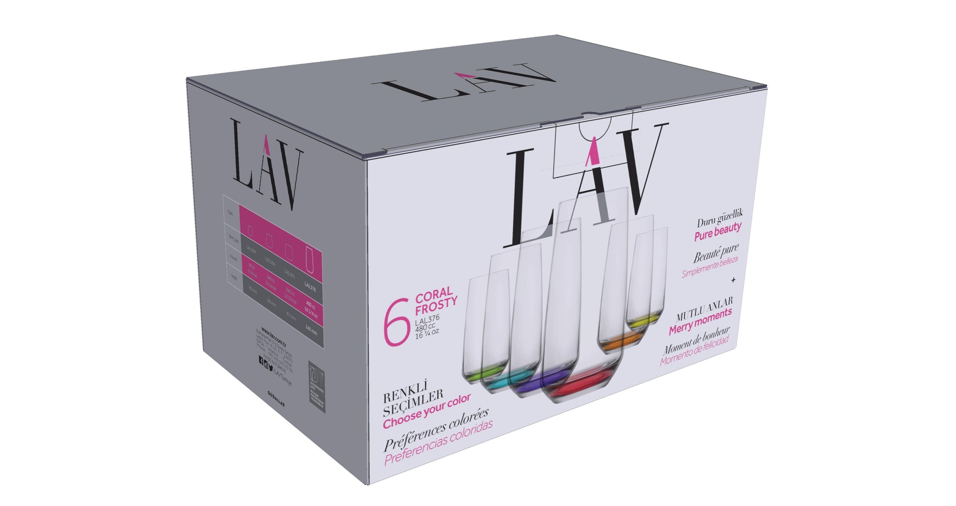 Lal Cam Meşrubat Bardağı