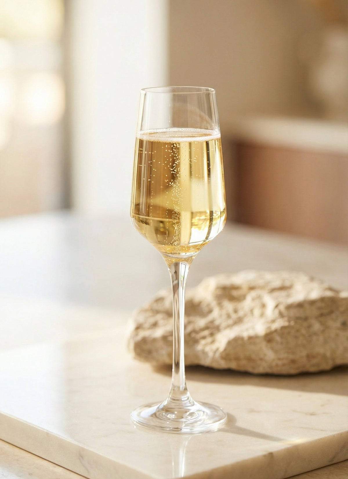 Lal Cam Şampanya Kadehi