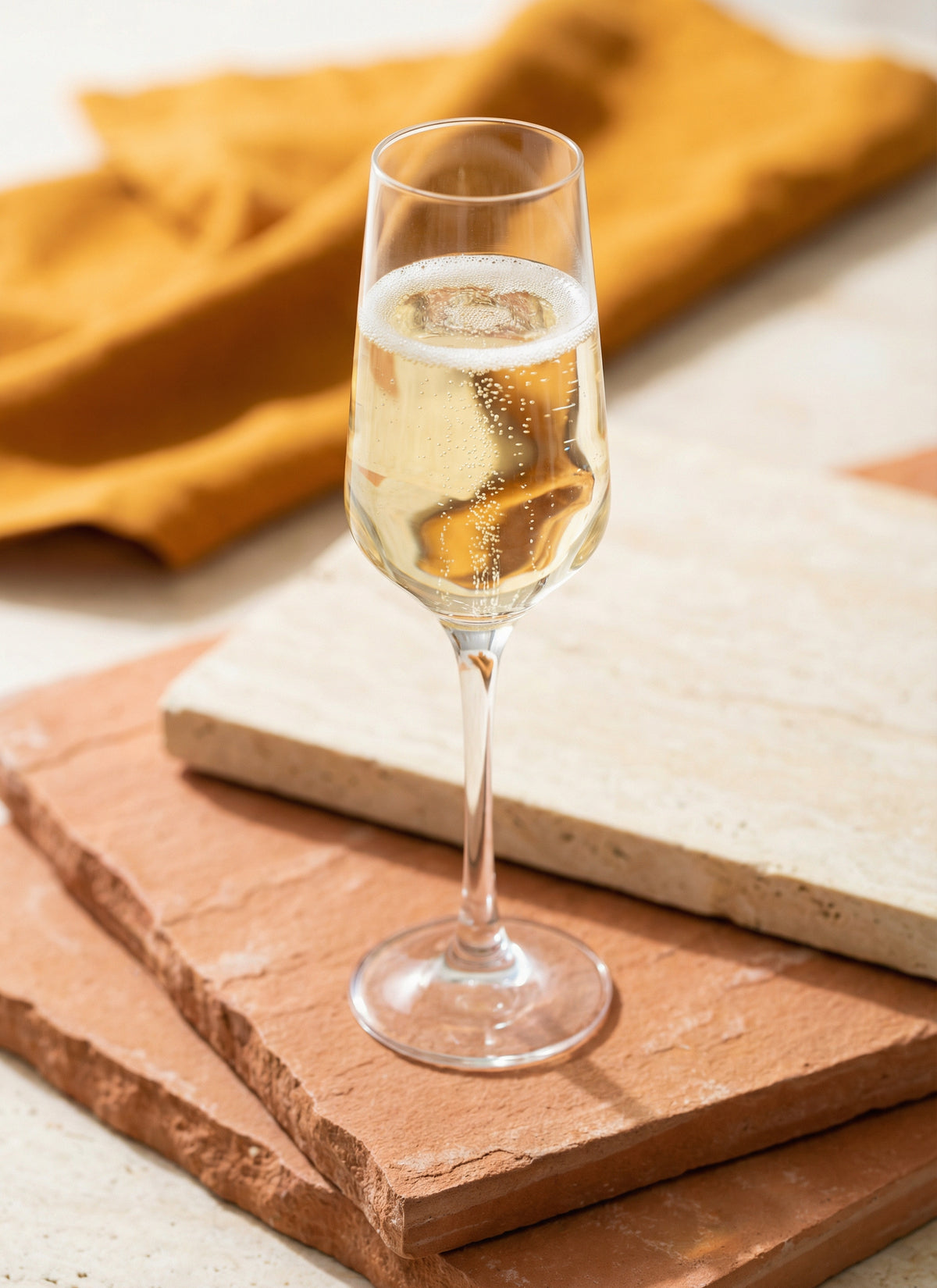 Lal Cam Şampanya Kadehi