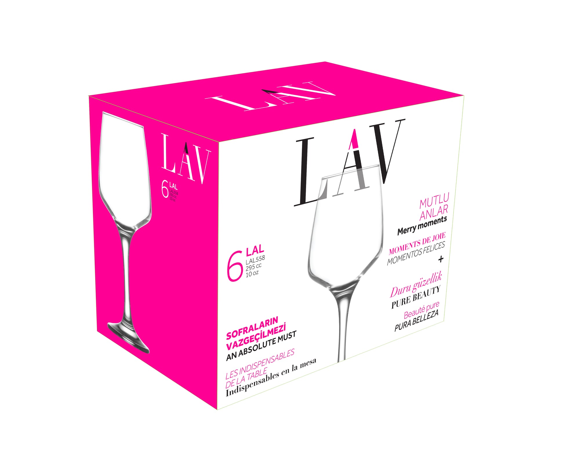 Lal Cam Kırmızı Şarap Kadehi