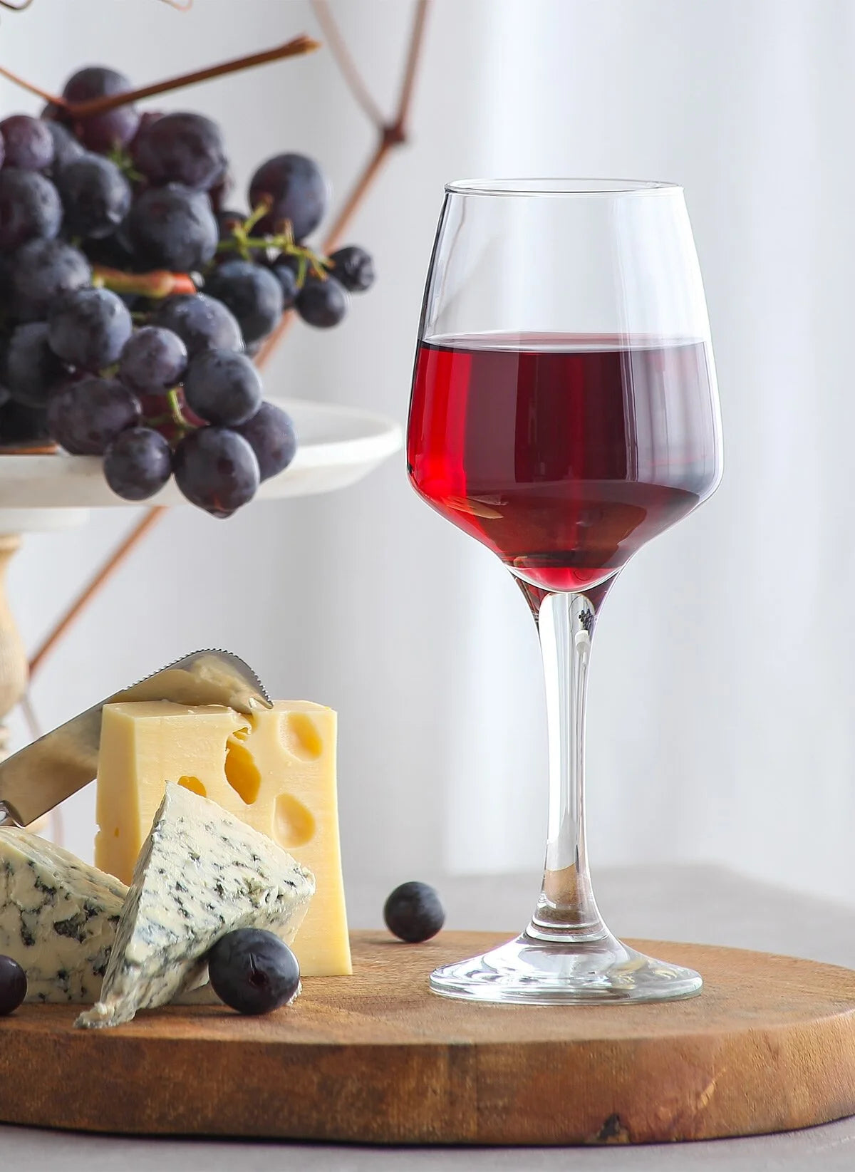 Lal Cam Kırmızı Şarap Kadehi