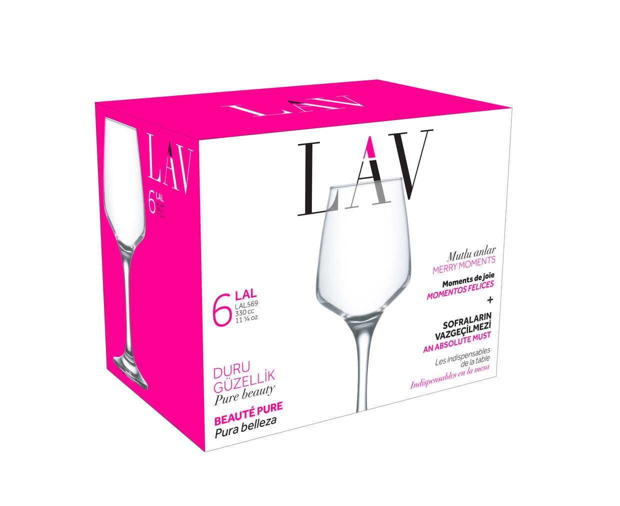 Lal Cam Kırmızı Şarap Kadehi