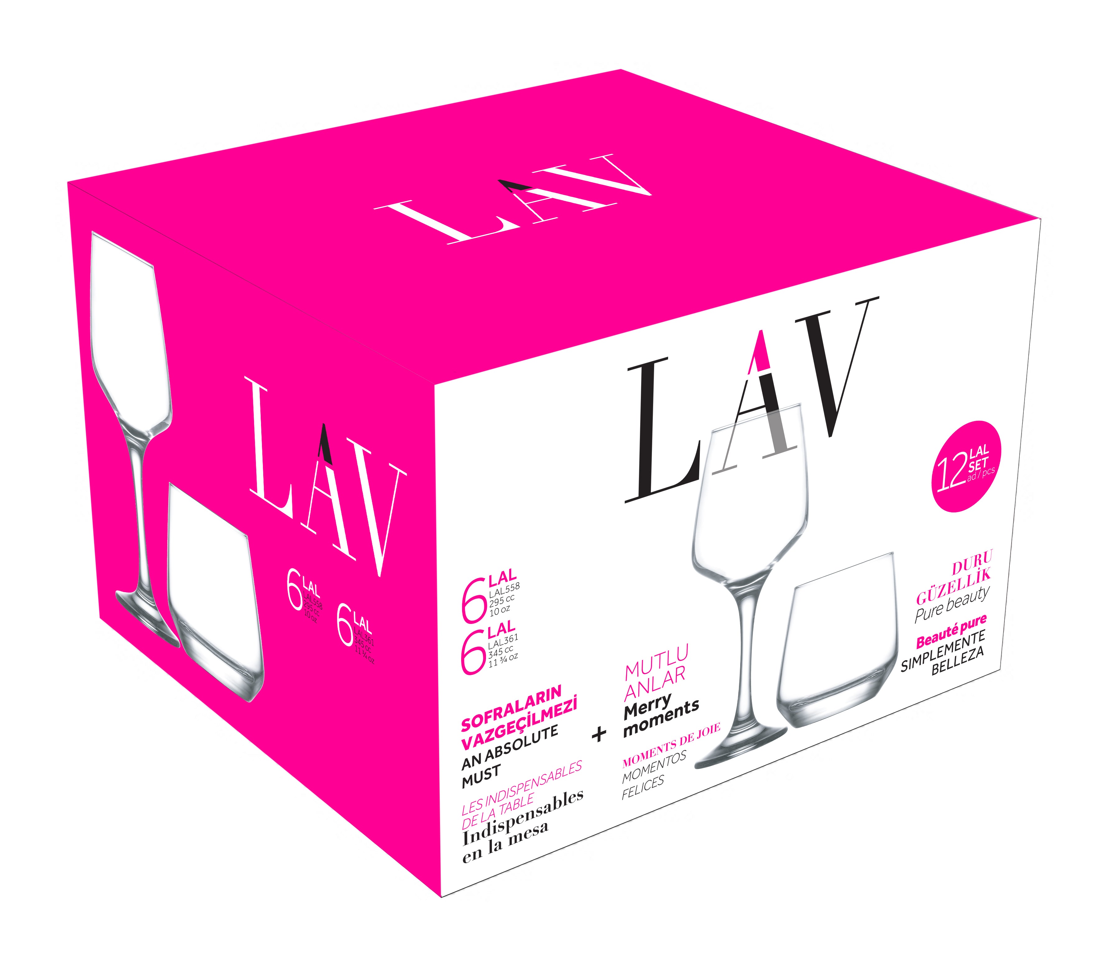 Lal Kutlama Cam Bardak Seti