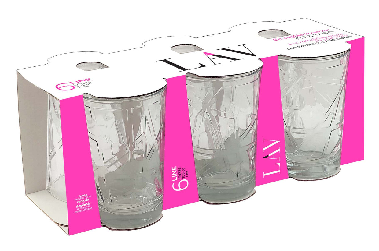 Line Cam Su Bardağı