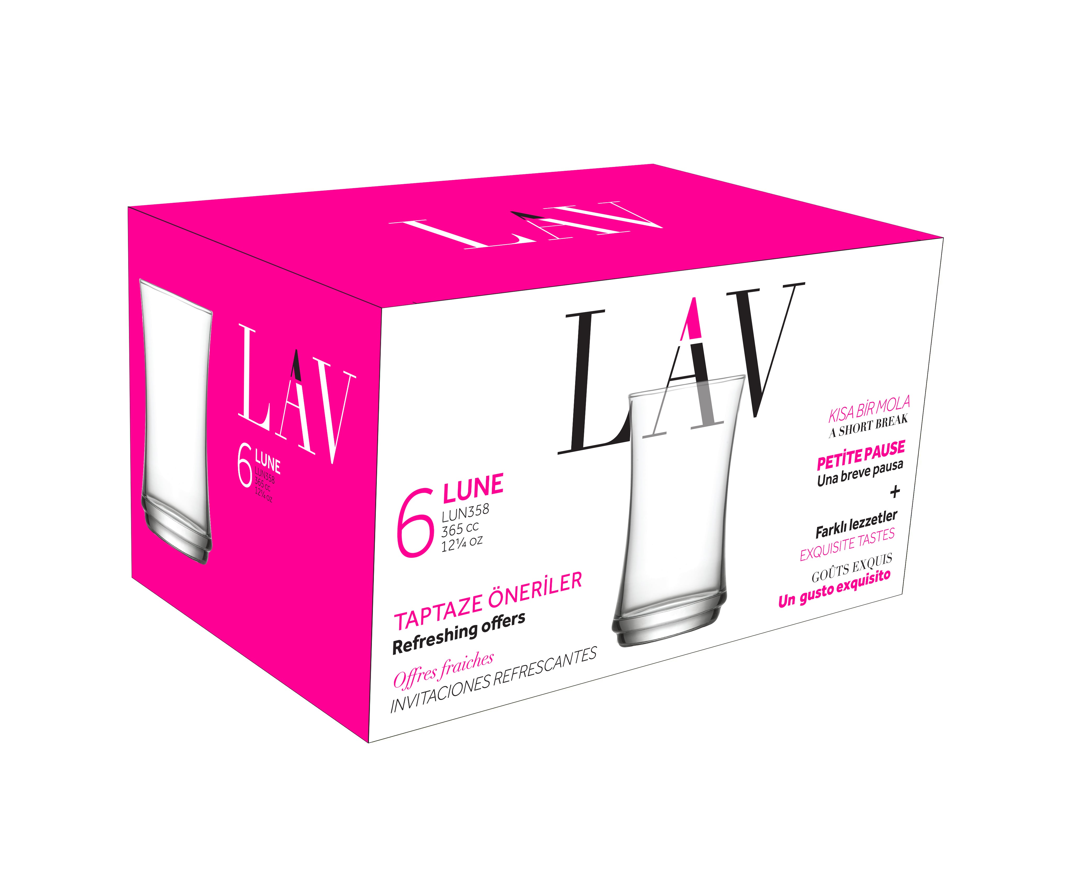 Lune Cam Meşrubat Bardağı