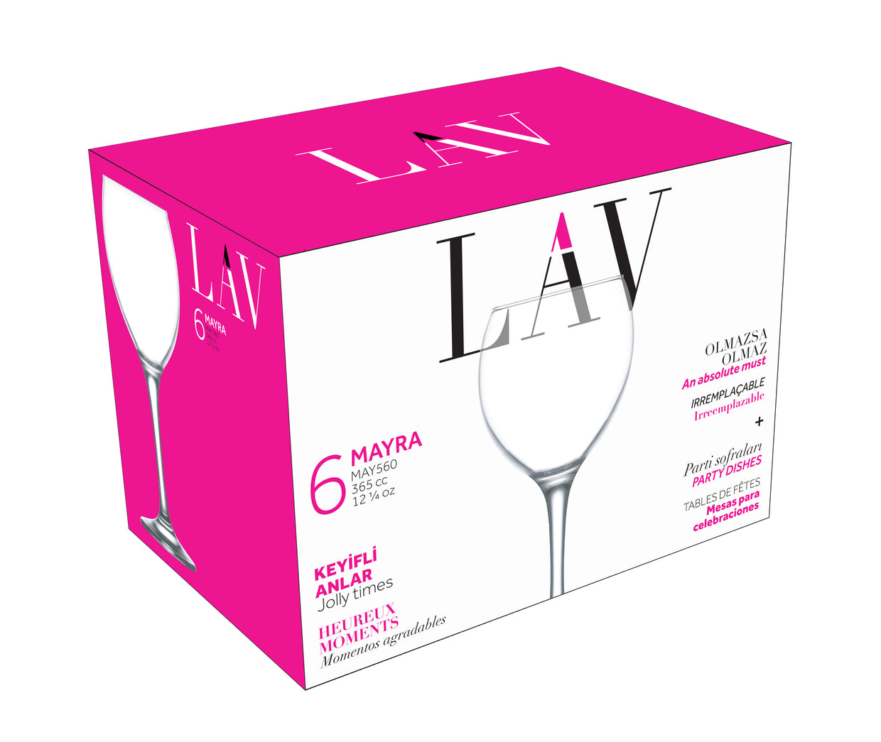 Mayra Cam Kırmızı Şarap Kadehi