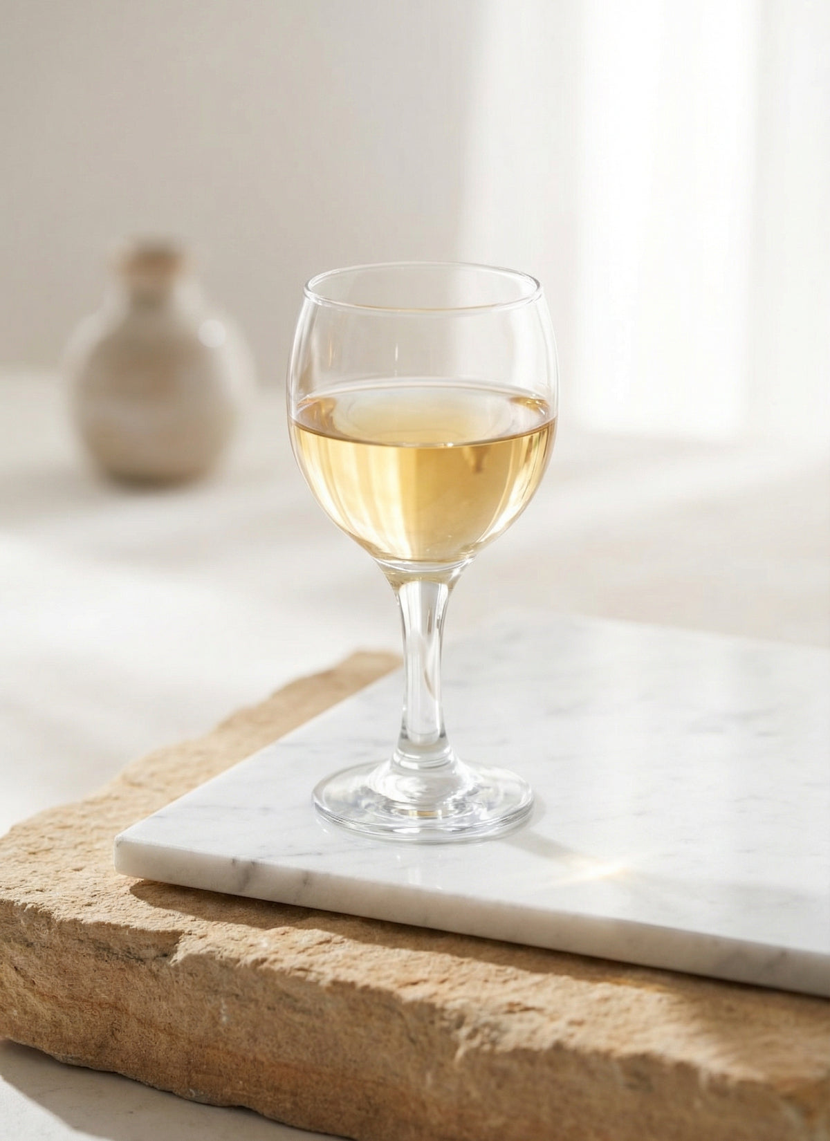Misket Cam Beyaz Şarap Kadehi