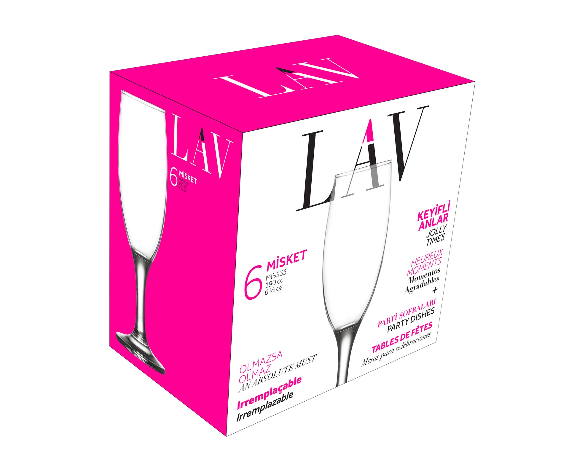 Misket Cam Şampanya Kadehi