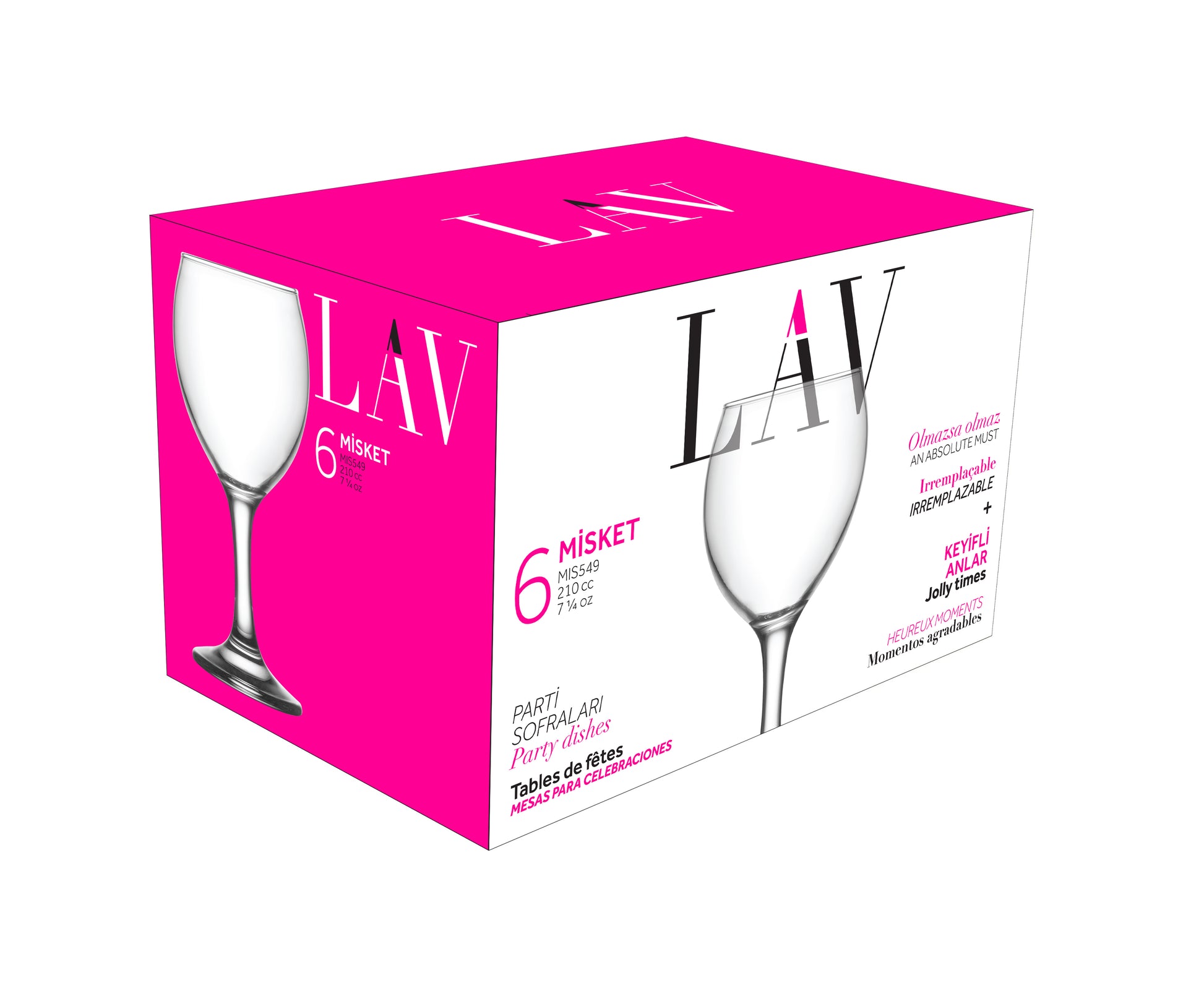 Misket Cam Kırmızı Şarap Kadehi