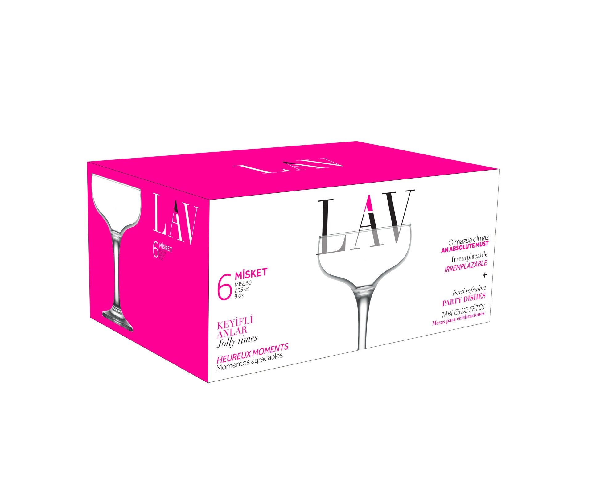 Misket Cam Kokteyl Bardağı