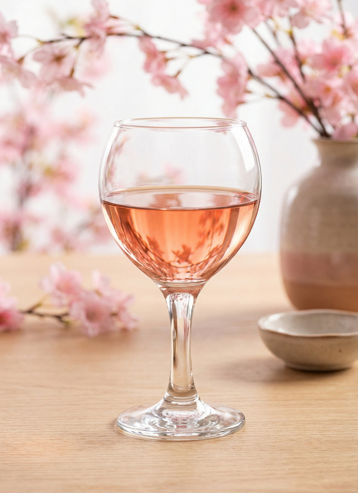 Misket Cam Kırmızı Şarap Kadehi